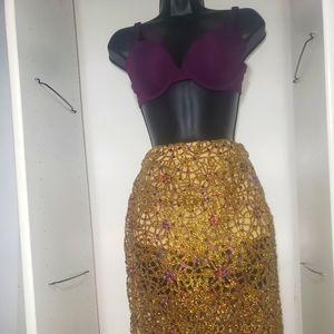 Golden fireworks skirt